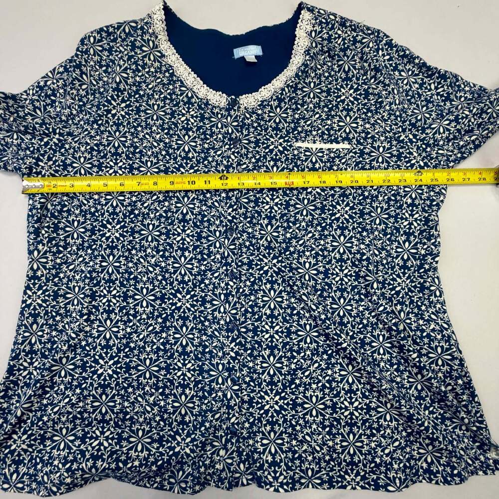 Celestial Dreams Women's Button-Front Floral Pajama Set - Picture 6 of 16